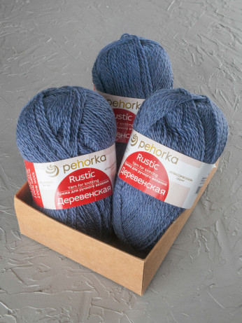 Пряжа Пехорка «Деревенская» - (39 - Сероголубой)