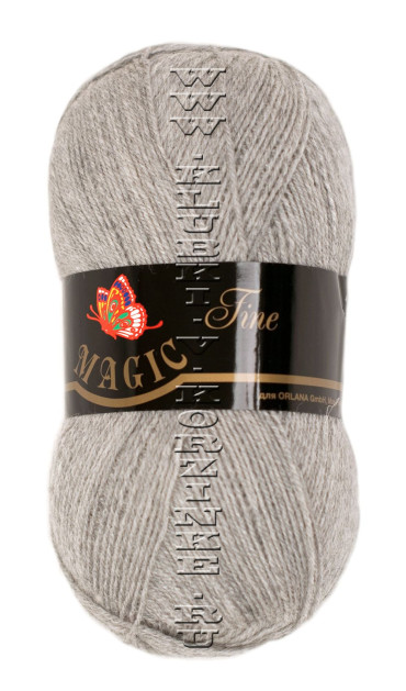Пряжа MAGIC "Fine" - (1405 - Светло-серый меланж)