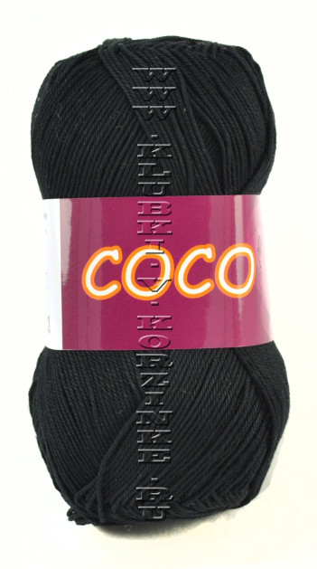 Пряжа VITA cotton &quot;COCO&quot; - (3852 - Черный)