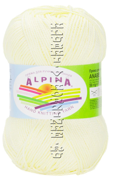Пряжа Alpina «Anabel» - (185 - Бледно - жёлтый)