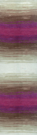 Пряжа ANGORA GOLD BATIK Alize - (3930 - Белый, бежевый, фуксия)