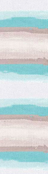 Пряжа BELLA BATIK Alize - (3675 - Голубой, бирюзовый, бежевый)