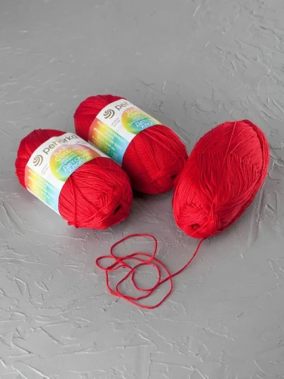 Пряжа Пехорка «Детский хлопок» - (06 - Красный)