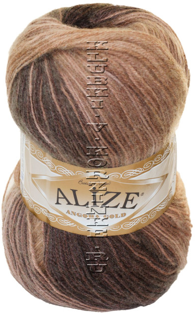 Пряжа ANGORA GOLD BATIK Alize - (6779 - Коричневый, беж, кремовый)