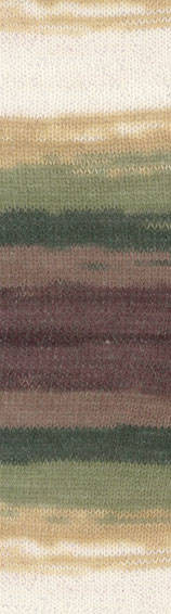 Пряжа ANGORA GOLD SIMLI BATIK Alize - (1893 - Белый, беж, зеленый, коричневый)
