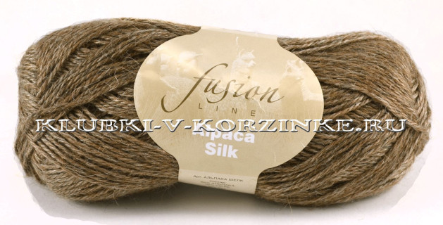 Пряжа Alpaca Silk (286 - Светло-коричневый меланж)