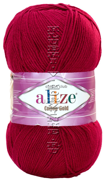 Пряжа COTTON GOLD Alize - (390 - Вишня)