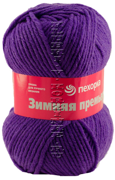 Пряжа Пехорка «Зимняя премьера» - (78 - Фиолетовый)