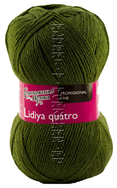 Пряжа Семеновская «Лидия ПШ кватро» - (235 - Олива)
