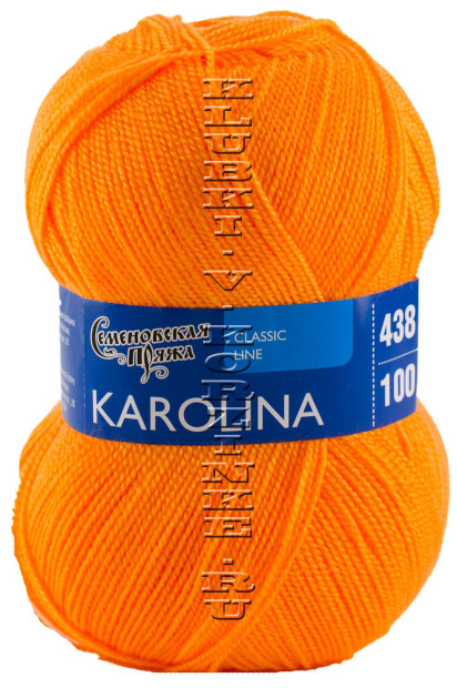 Пряжа Семеновская «Каролина» - (655 - Ярко-оранжевый)