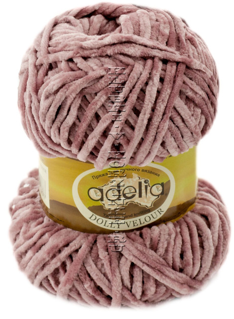 Пряжа Adelia Dolly Velour - (05 - Античная роза)