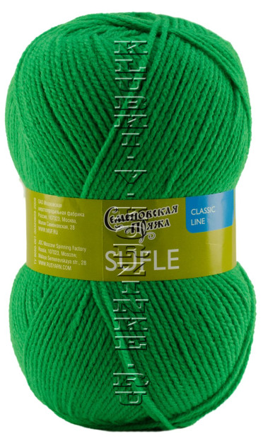 Пряжа Семеновская «Суфле» - (54067 - Ярко-зеленый)