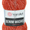 Пряжа YarnArt Denim Washed - (915 - Терракот, белый) 