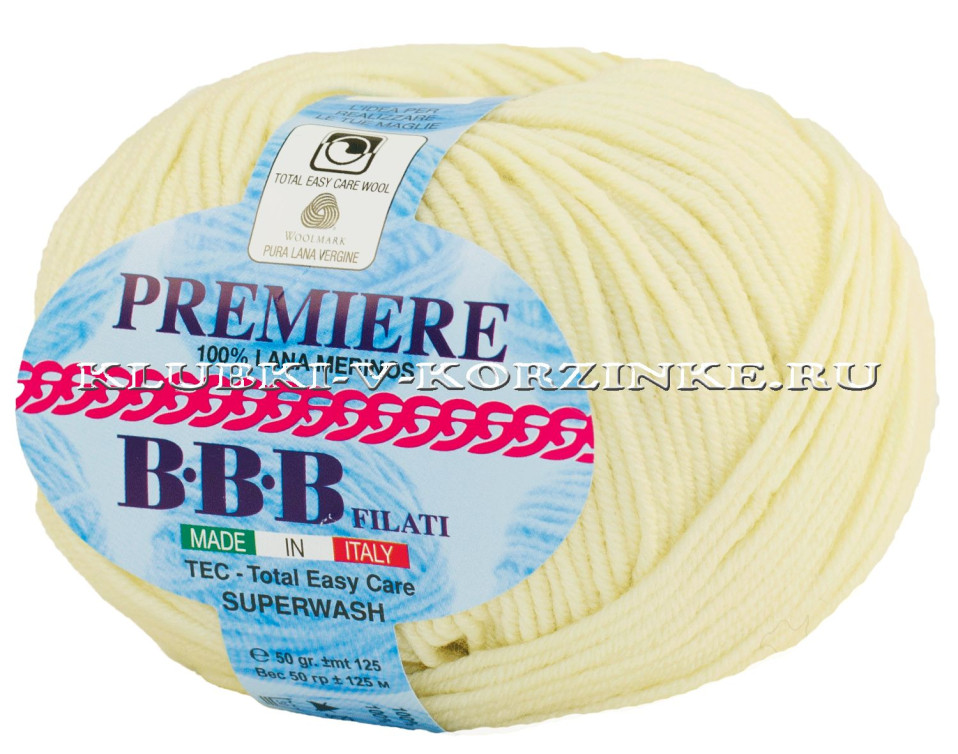 Пряжа Premiere BBB - (9940 - Бледно-желтый)