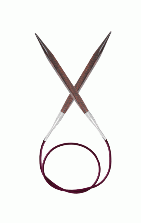 Спицы KnitPro Cubics №6; 60 см (арт.25327) квадратные круговые деревянные 