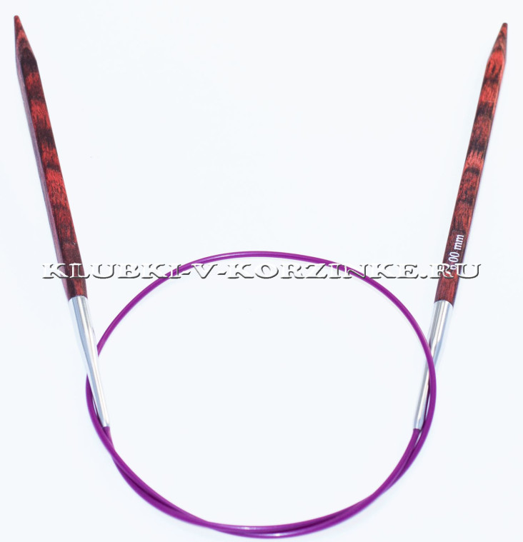 Спицы KnitPro Cubics №6; 60 см (арт.25327) квадратные круговые деревянные 