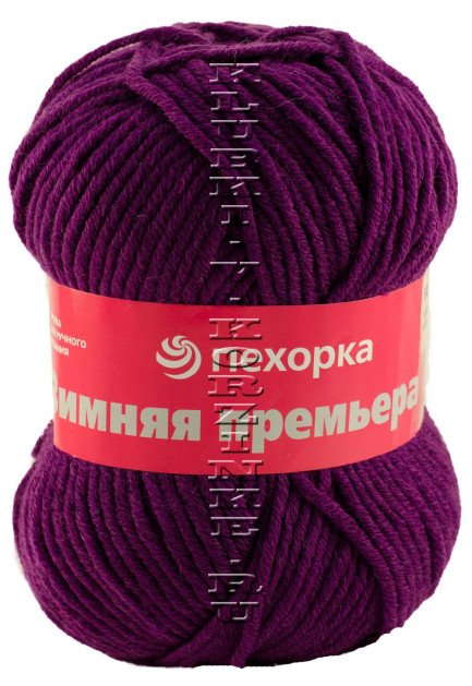 Пряжа Пехорка «Зимняя премьера» - (87 - Т.лиловый)