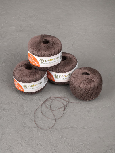 Пряжа Пехорка «Цветное кружево» - (161 - Мокко)