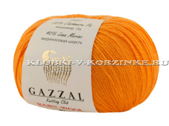 Пряжа GAZZAL (Газзал) "BABY WOOL" - (837- Желтооранжевый)
