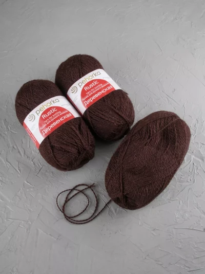 Пряжа Пехорка «Деревенская» - (17 - Шоколад)
