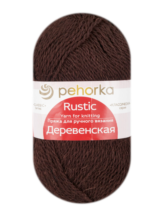 Пряжа Пехорка «Деревенская» - (17 - Шоколад)