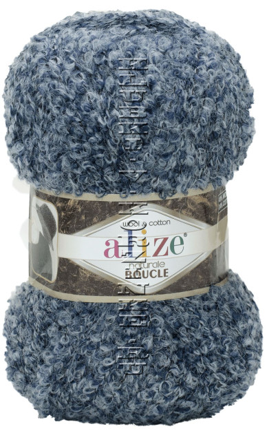 Пряжа Naturale Boucle Alize - (6026 - Сине - голубой)