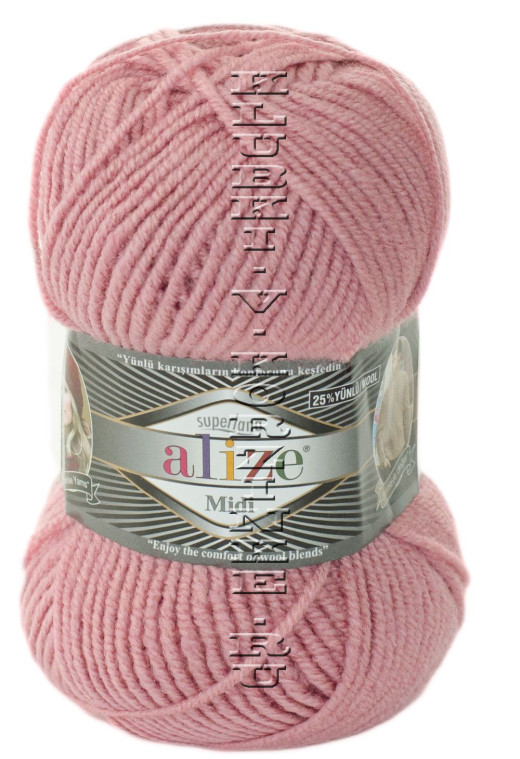 Пряжа Superlana Midi Alize - (204 - Сухая роза)