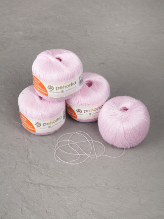 Пряжа Пехорка «Цветное кружево» - (180 - Светлая бегония)