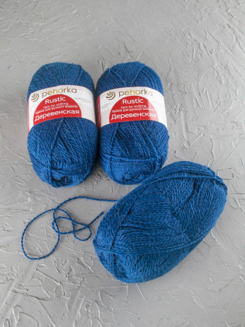 Пряжа Пехорка «Деревенская» - (255 - Джинсовый)