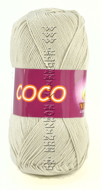 Пряжа VITA cotton "COCO" - (3887 - Светло-серый)
