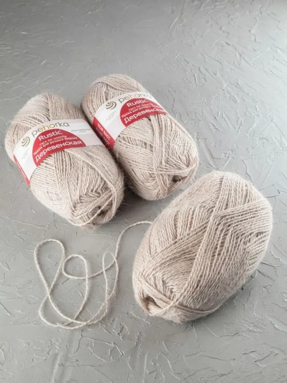 Пряжа Пехорка «Деревенская» - (181 - Жемчуг)