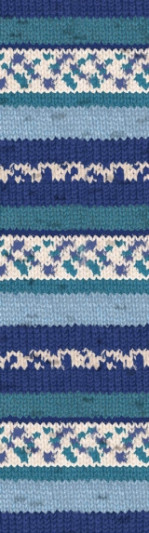 Пряжа SUPERWASH Alize comfort socks - (цвет 7708 - Синий, бирюзовый, белый)