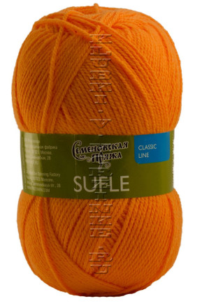Пряжа Семеновская «Суфле» - (10744 - Ярко-оранжевый)