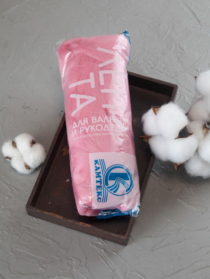 Шерсть для валяния, Камтекс (056 - Розовый)
