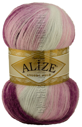Пряжа ANGORA GOLD BATIK Alize - (2630 - Розовый, фиолетовый, синий)