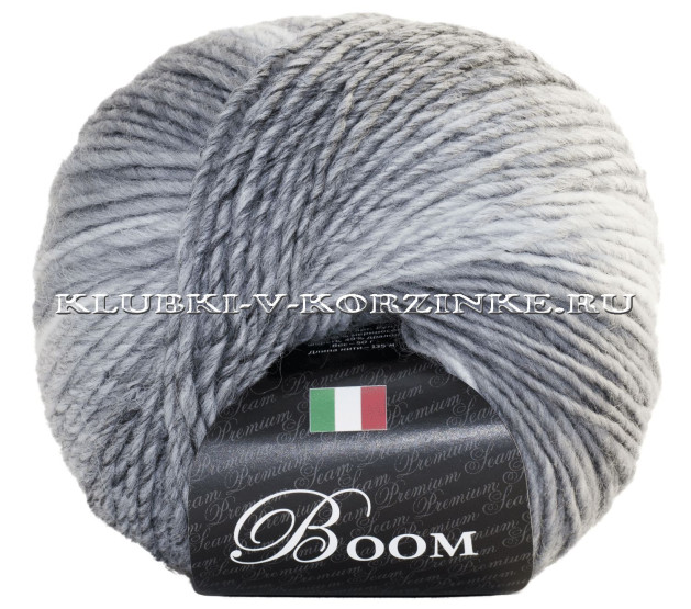 Пряжа Boom Seam - (27875 - Серый, белый)