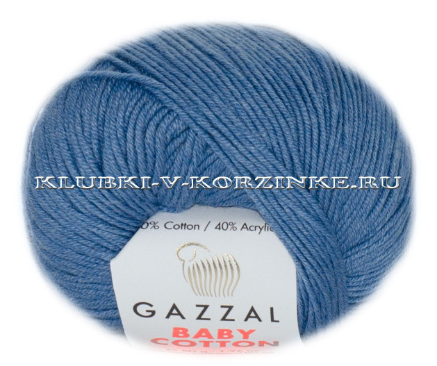 Пряжа GAZZAL (Газзал) Baby Cotton - (3431 - Джинс)