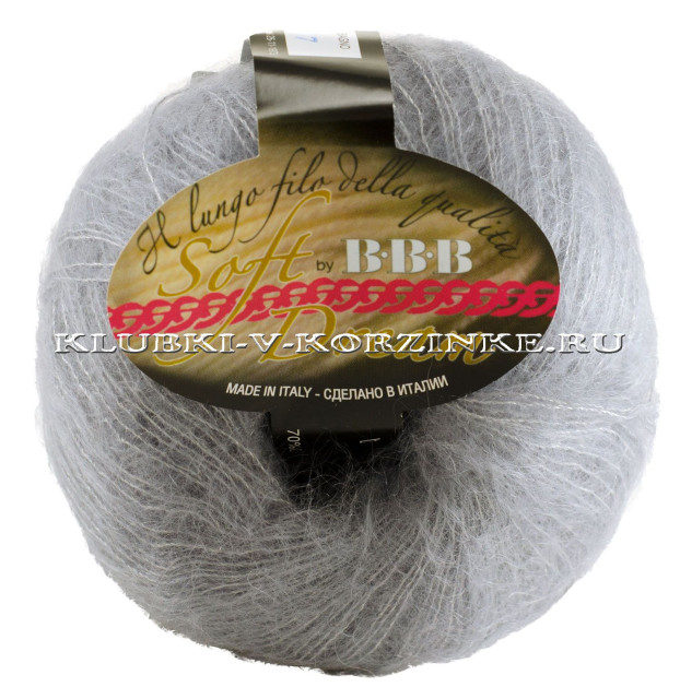 Пряжа Soft Dream BBB - (323 - Голубая норка)
