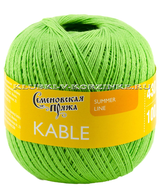 Пряжа Семеновская «Кабле» - (1578 - Лайм)
