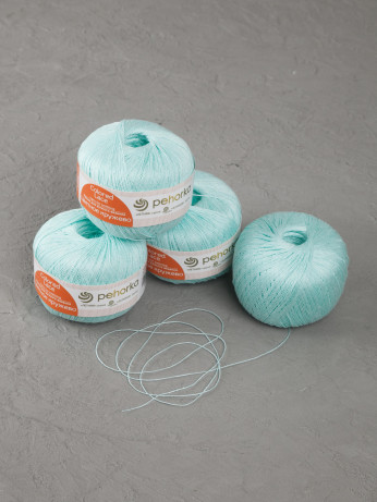 Пряжа Пехорка «Цветное кружево» - (411 - Мята)