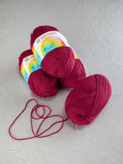 Пряжа Пехорка «Детская новинка» - (781 - Ягодный)