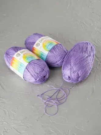 Пряжа Пехорка «Детский хлопок» - (346 - Темно-сиреневый)