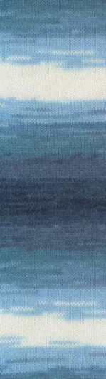 Пряжа ANGORA GOLD BATIK Alize - (1899 - Белый, голубой, синий)