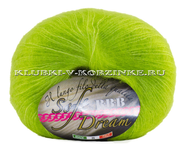 Пряжа Soft Dream BBB - (462 - Ярко-салатовый)