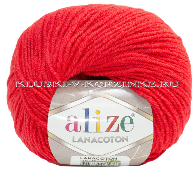 Пряжа Lanacoton Alize - (56 - Красный)