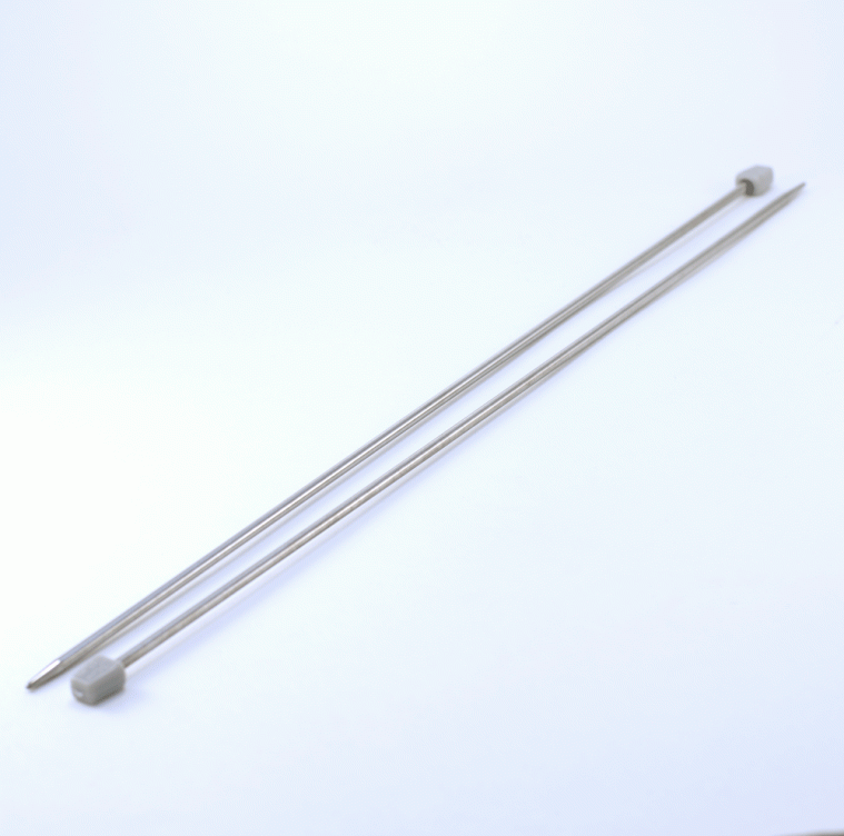 Спицы прямые металлические №4,5, 35 см, 2шт.