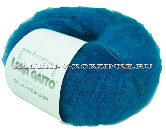 Пряжа Silk Mohair Lana Gatto - (7263 - Синяя бирюза)