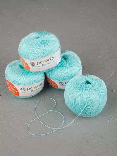 Пряжа Пехорка «Ажурная» - (411 - Мята)