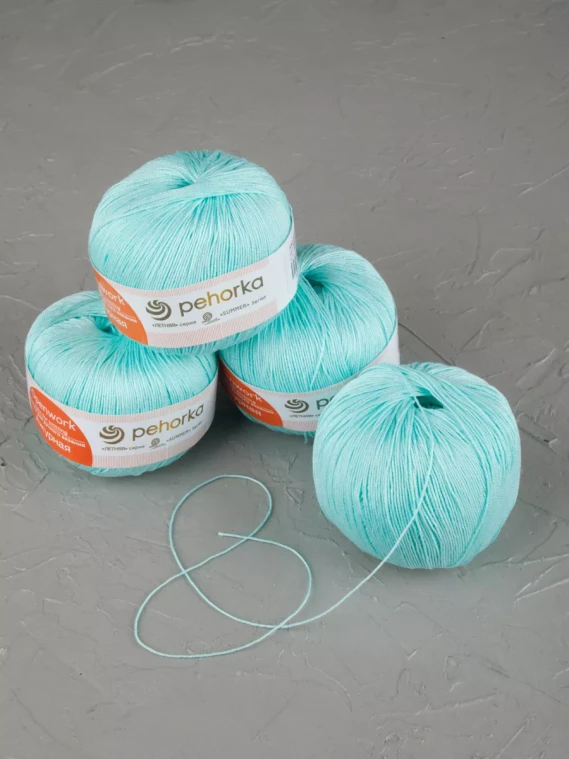 Пряжа Пехорка «Ажурная» - (411 - Мята)