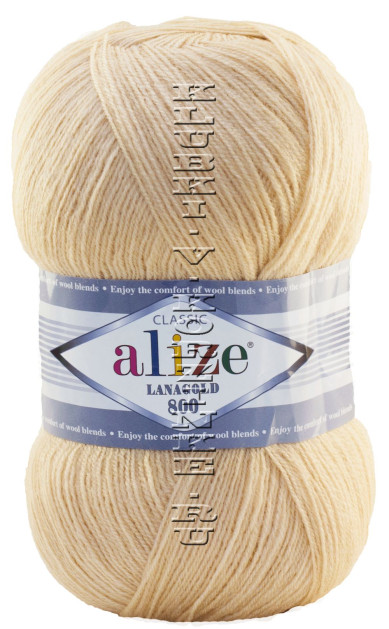 Пряжа Lanagold 800 Alize - (680 - Медовый)